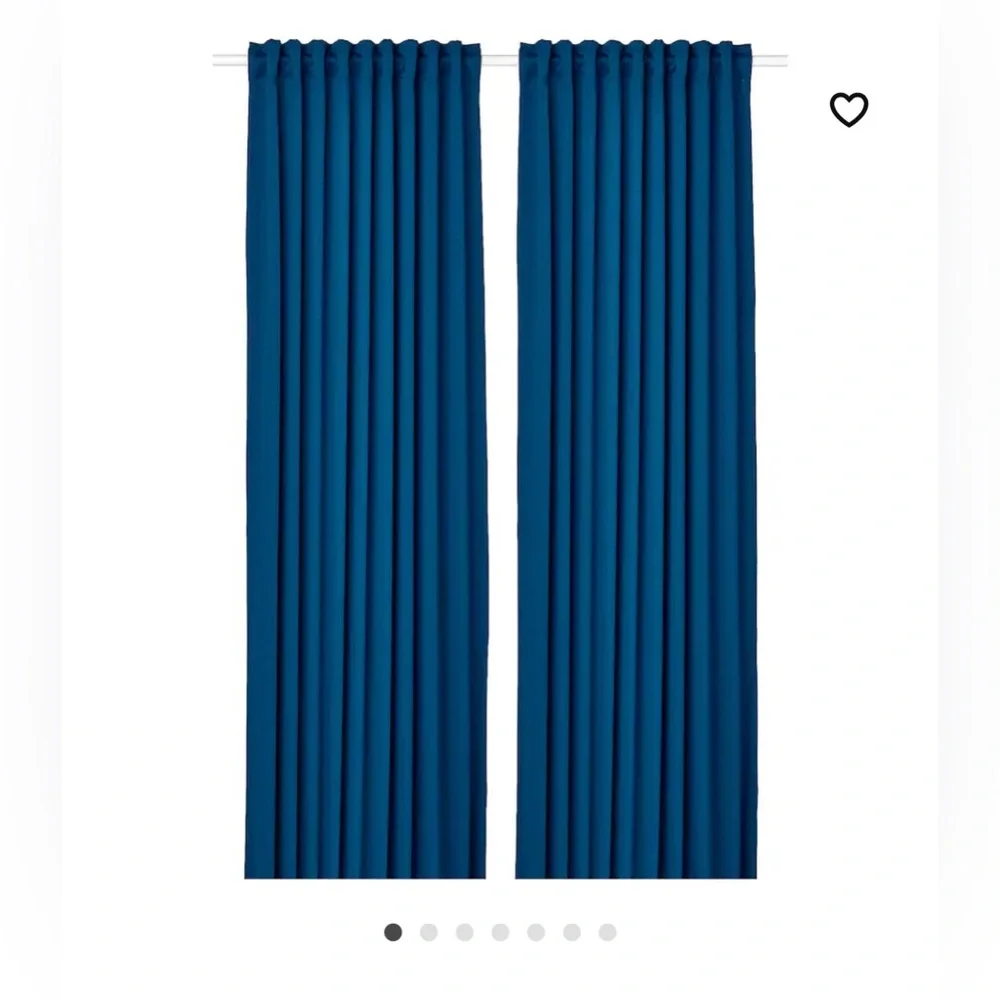 NWT IKEA MAJGULL Dark Blue Curtains - 2 Pairs available (4 panels total) - Picture 1 of 11